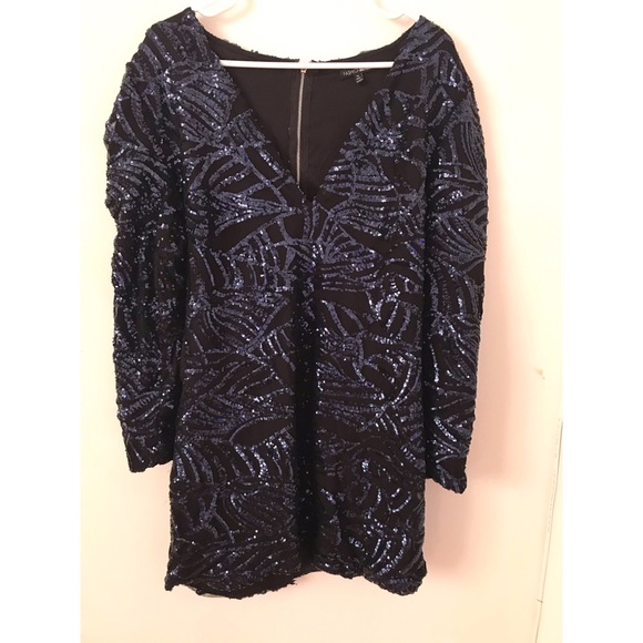 FashionNova Navy Blue Sequin Dress - 1X - Picture 4 of 8